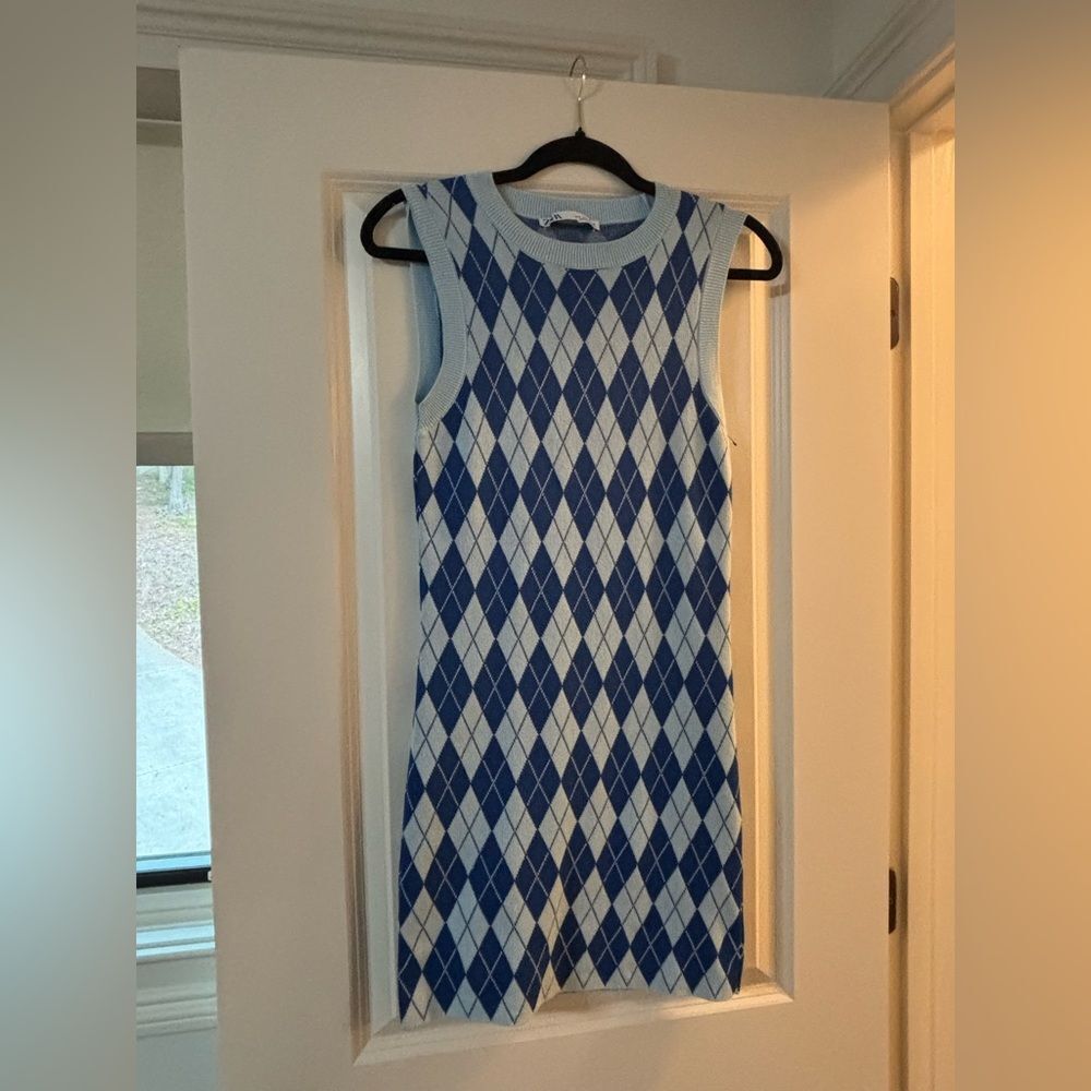 ⭐️ 5 For $25 ZARA Blue Diamond Dress (S)